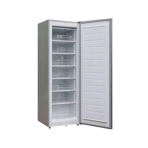 Vue détaillée des 7 tiroirs pour un rangement pratique des aliments dans le congélateur vertical STCD-350K.