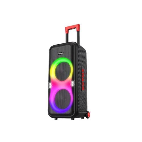 SMART TECHNOLOGY Système Audio Bluetooth (STHP-2008E) – 10 000W PMPO, Super Bass, FM, USB, LED, Micros Sans Fil – Garantie 12 Mois