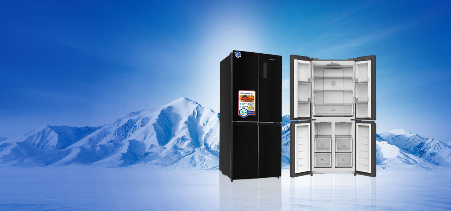 Réfrigérateur américain 4 portes 350 L (noir) Millennium RF-4D450GLS — vue 2
