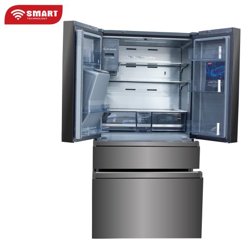 REFRIGERATEUR COMBINE SMART TECHNOLOG-490L Avec Fontaine -STCB-630WIH- 2 Portes -2 Tiroirs-Garantie 12 Mois