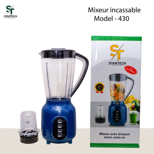 STARTECH Mixeur Blender Incassable-SHBG-430 - Blanc- Garantie 12 Mois