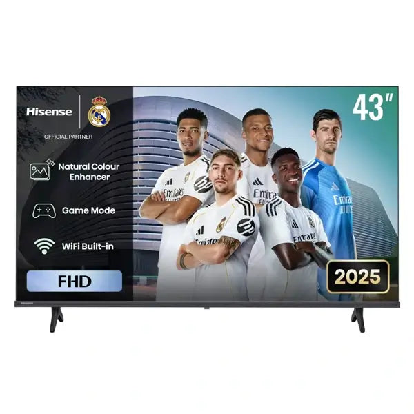TV Hisense 43″ connectée Année 2025 LED 4K UHD VIDAA HDMI USB Ethernet RJ45 Wifi 43A4QS