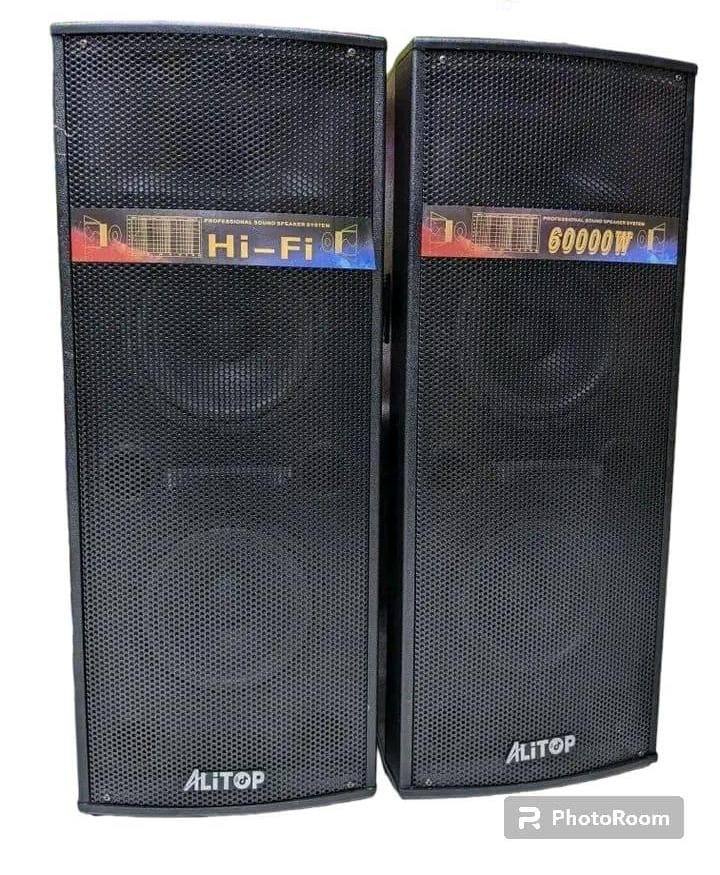 Alitop SP-9043 – Enceinte Bluetooth Double Woofer 12" x2 | Son Stéréo Ultra-Puissant 200W