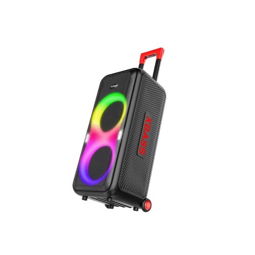 SMART TECHNOLOGY Système Audio Bluetooth (STHP-2008E) – 10 000W PMPO, Super Bass, FM, USB, LED, Micros Sans Fil – Garantie 12 Mois