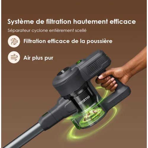 Oraimo SmartVacuum OSV-102B – Aspirateur sans fil puissant et autonome