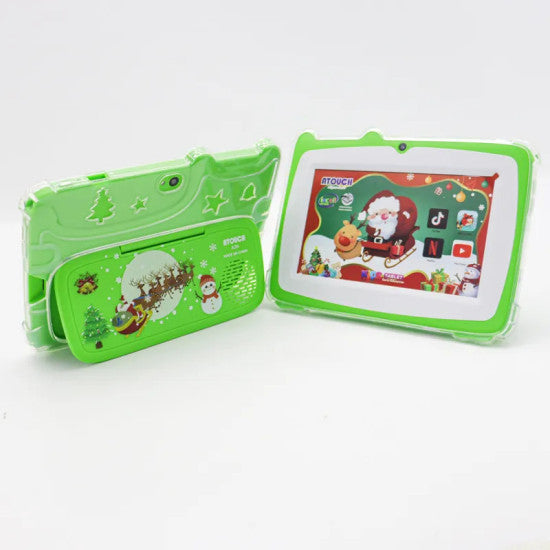 Tablette Éducative Atouch A39 Android pour Enfants – 7" HD, 8Go RAM, 256Go ROM, Jeux Préinstallés, Autonomie 5000mAh, Coque de Protection