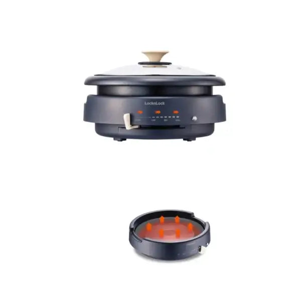 Marmite électrique avec couvercle en verre Nasco 3.5 L 1200 W Température réglable EP1181AB-CB — vue 2