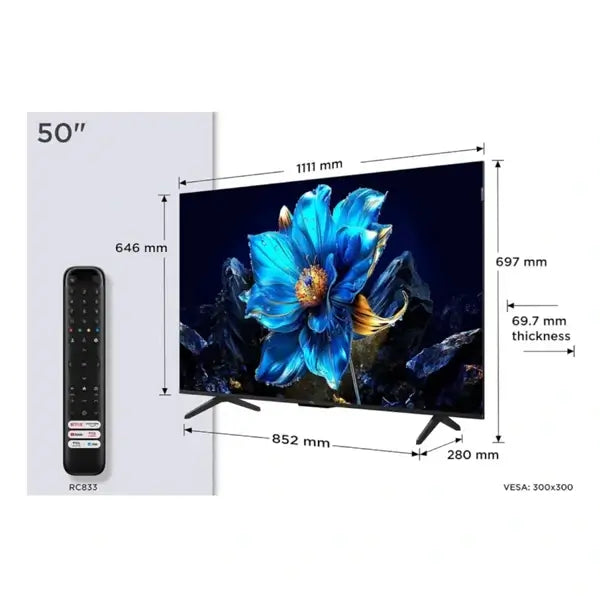TV TCL 50 pouces 50P7K vue 2