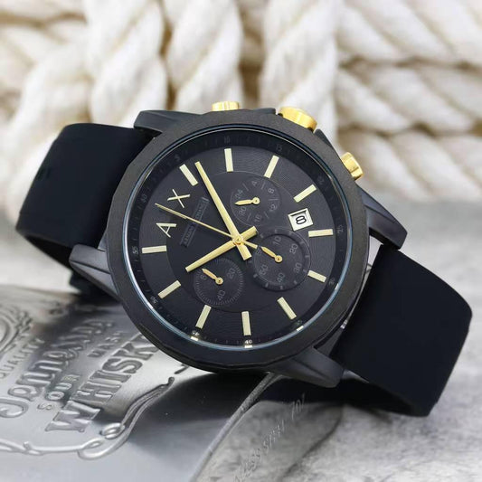 Montre Élégante AX – Style Luxe & Performance noir dorer