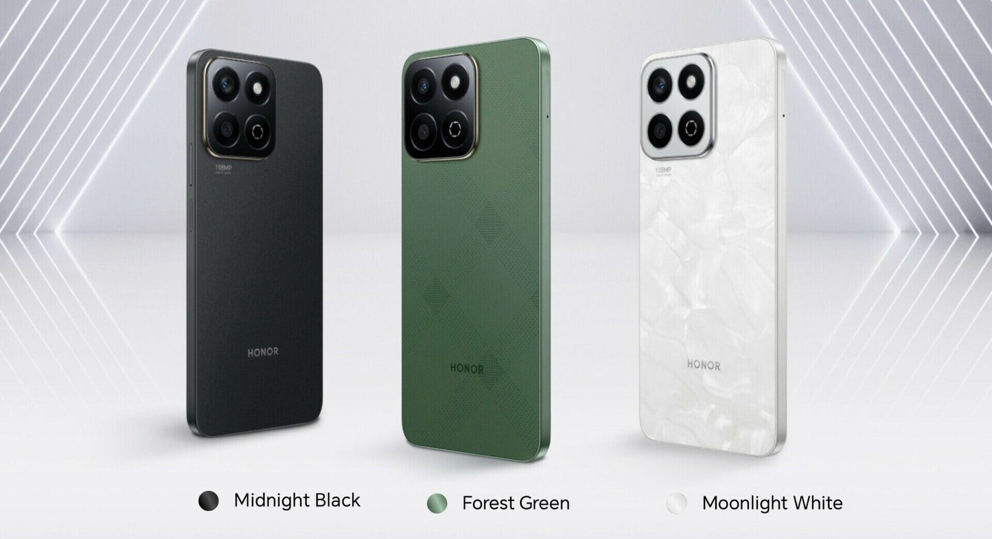 Honor X7c - Smartphone 6.7” IPS LCD - 8 Go RAM - 256 Go - 108 Mpx - Batterie 6000 mAh - Chargement 35W - Blanc, Noir, Vert