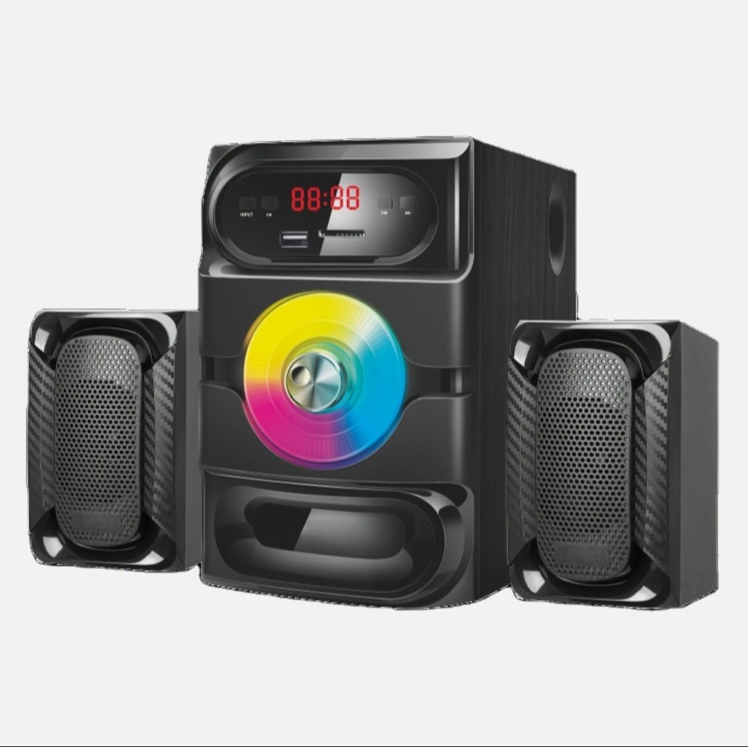 Mini chaîne OP 202 Hi-Fi Bluetooth avec enceintes stéréo et éclairage LED RGB