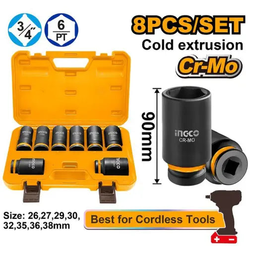 Coffret de douiile 8 pcs INGCO HKISSD34082L — vue 2