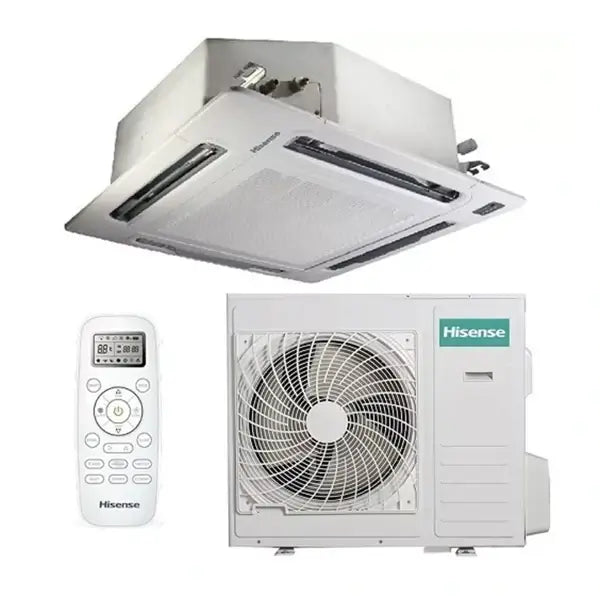 Split cassette Hisense 3 CV Inverter 24000 BTU R410 220 240 V Mode Turbo AUC-24UR4SJJC5 — vue 2