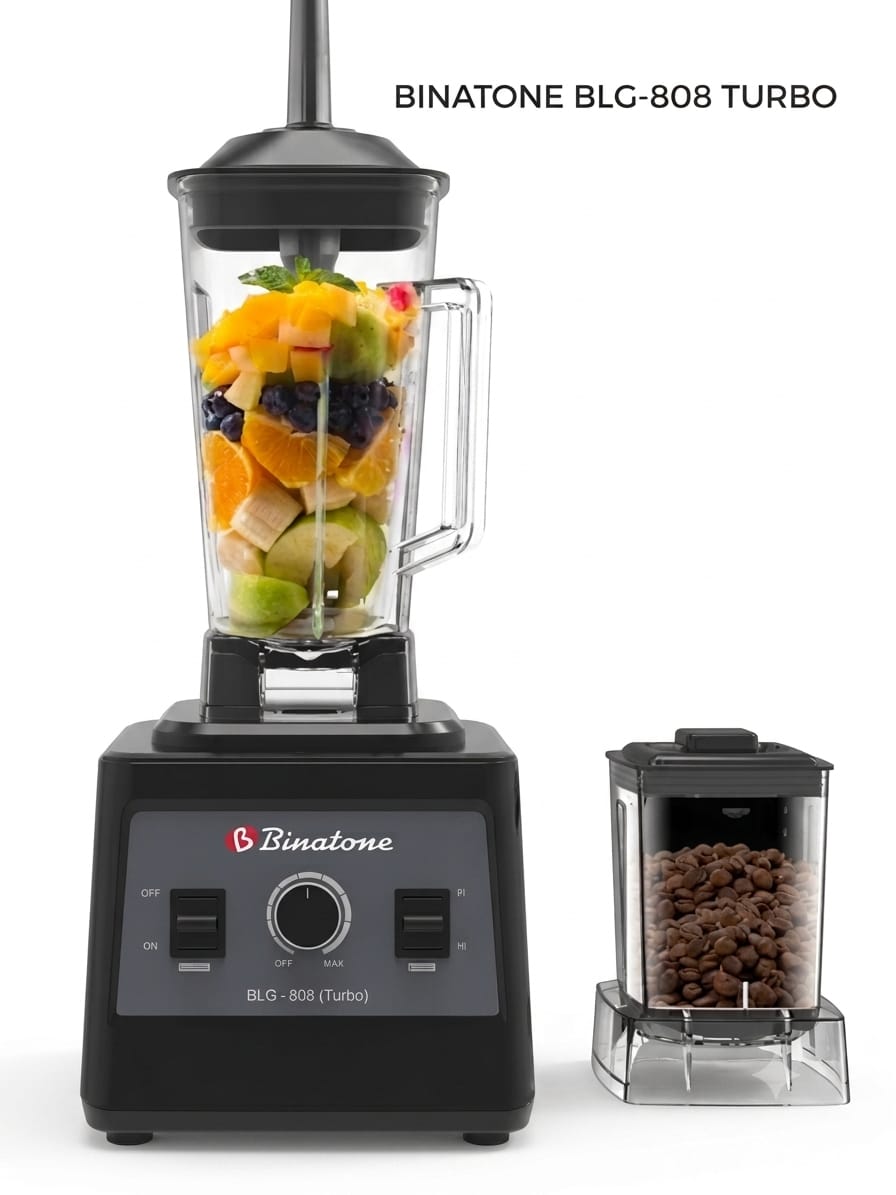 Blender Binatone BLG-808 Turbo - set 2 pièces avec moulin, vue de face