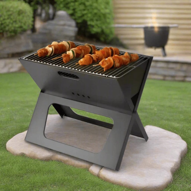 Barbecue au Charbon DECAKILA KMCC014B 17" – Portable Pliable, Grille Inox 3,5 mm