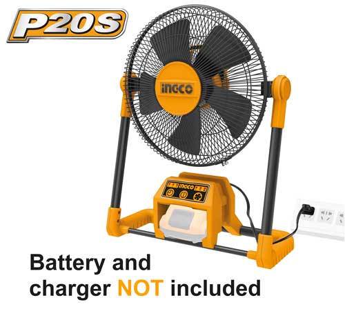 Ventilateur à batterie 20 V INGCO CFALI2001