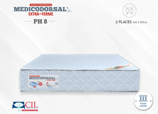 Medicodorsal extra ferme PH8 EP 25 - 2,5 places - 160x190 cm