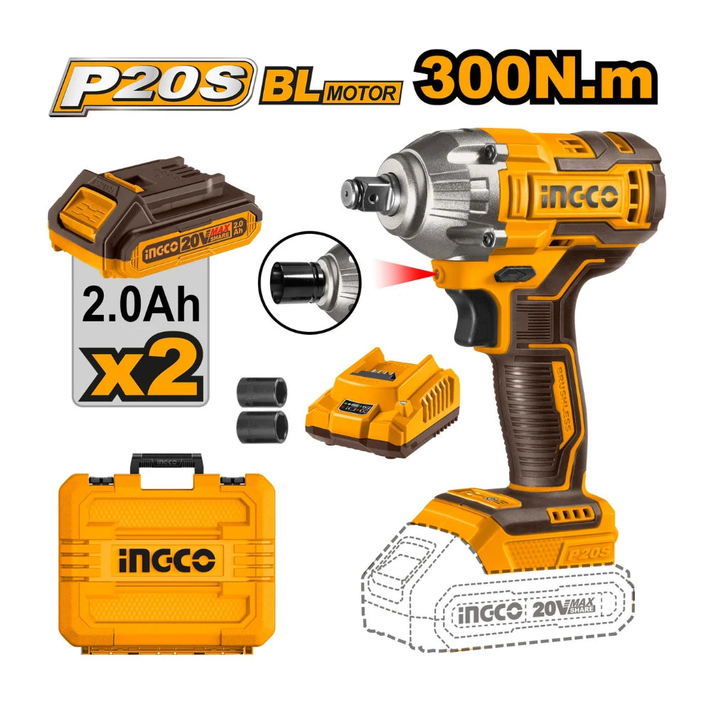 Clé à chocs lithium‑ion 20 V INGCO CIWLI2038