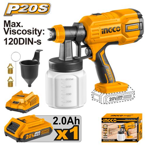 Pistolet de pulverisation lithium‑ion 20 V INGCO CSGLI20406