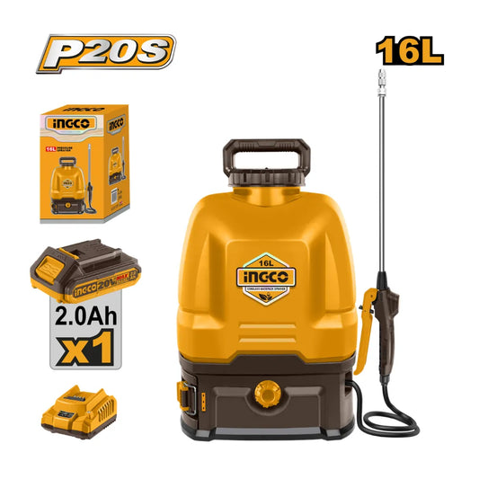 Pulvérisateur à sans fil 16 L + 1 batterie + 1 chargeur INGCO CSPLI20162