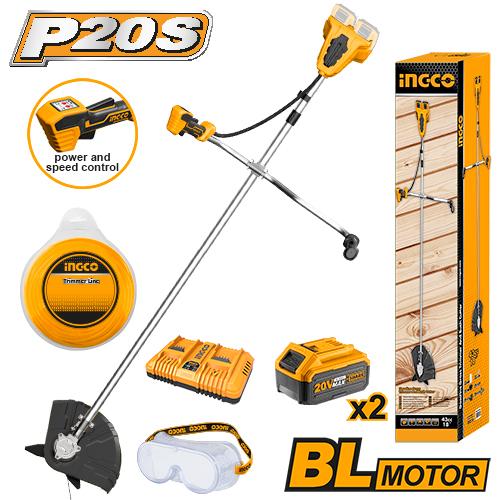 Coupe-bordures et débroussailleuse 40 V + 2 batteries 4A INGCO CSTLI202522