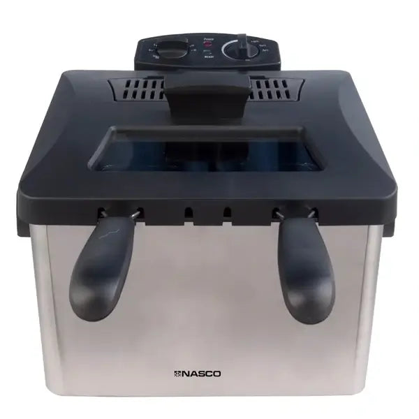 Friteuse en acier inoxydable avec 3 paniers chromés Nasco 4,5 L 1830 2180 W Ouverture DF5416CD-CB