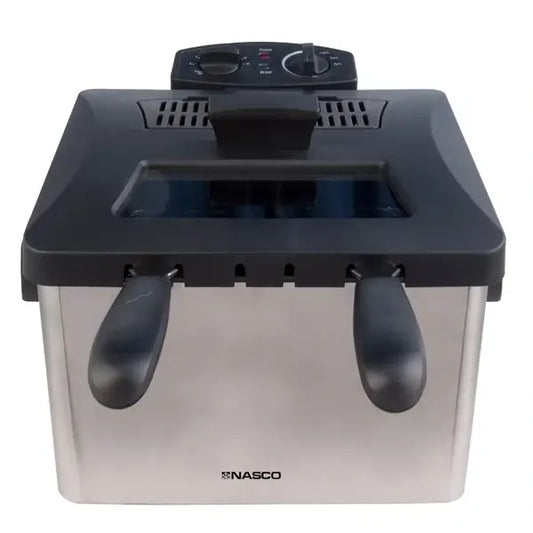 Friteuse en acier inoxydable avec 3 paniers chromés Nasco 4,5 L 1830 2180 W Ouverture DF5416CD-CB