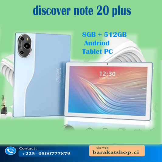 Discover Note 20 Plus 10.1” 8GB + 512GB Andriod Tablet PC