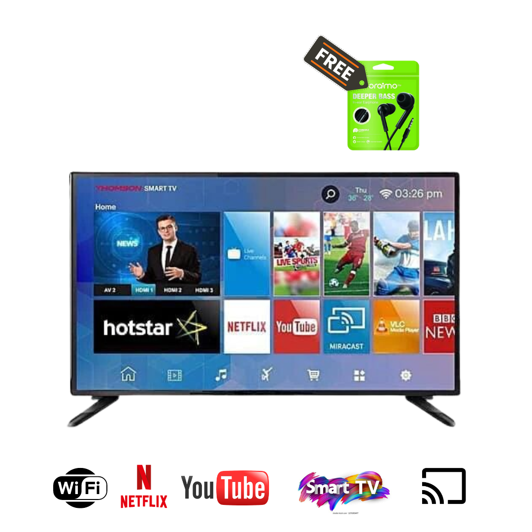 TV LED SMART TV SOLSTAR 32 POUCES 32AA7200 + Écouteurs Filaires ORAIMO offert