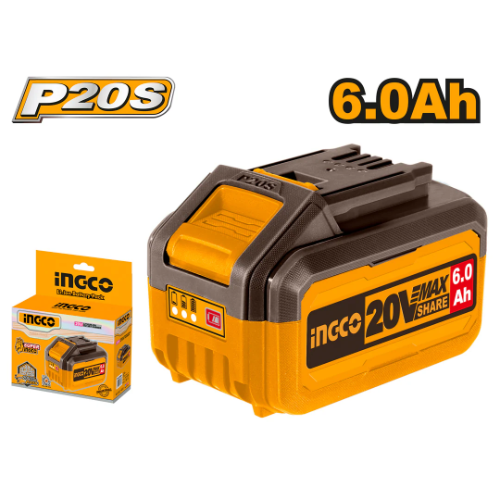 Batterie lithium‑ion 20 V 6,0 Ah INGCO FBLI2060