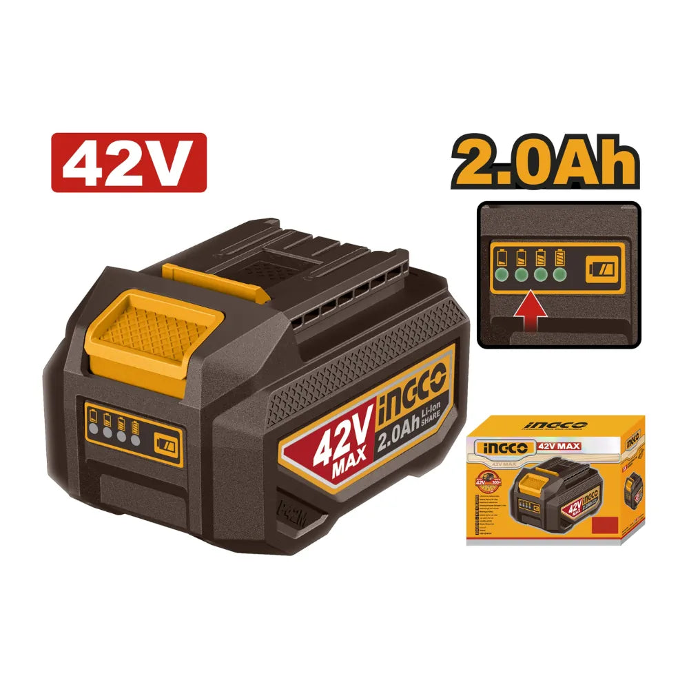 Batterie lithium‑ion 42 V 2,0 Ah INGCO FBLI42201
