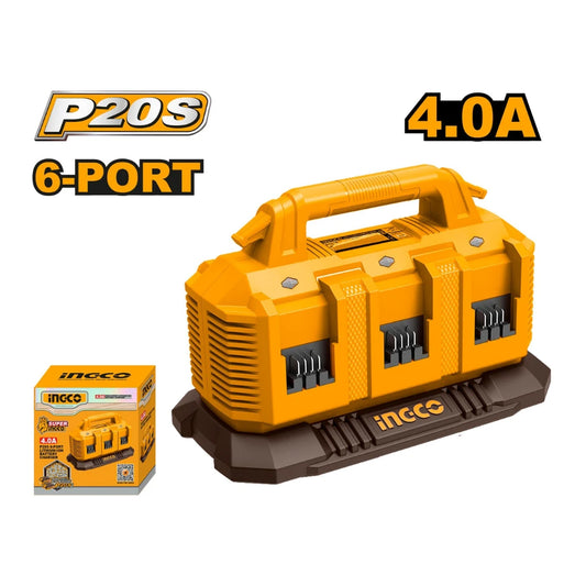 Chargeur de batterie lithium‑ion à 6PORTS INGCO FCLI2064