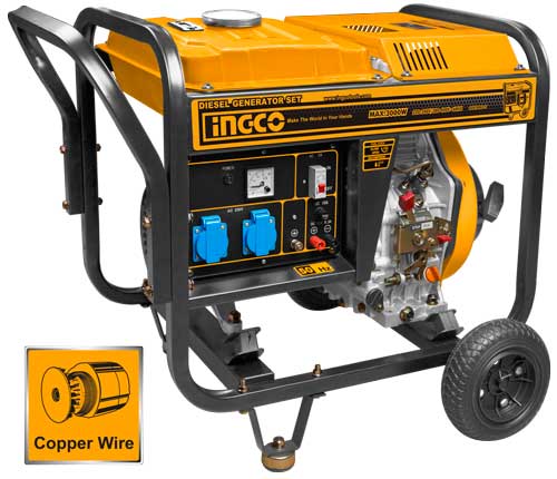 Groupe électrogène diesel 3 kW - 4 kVA - 4 HP INGCO GDE30001