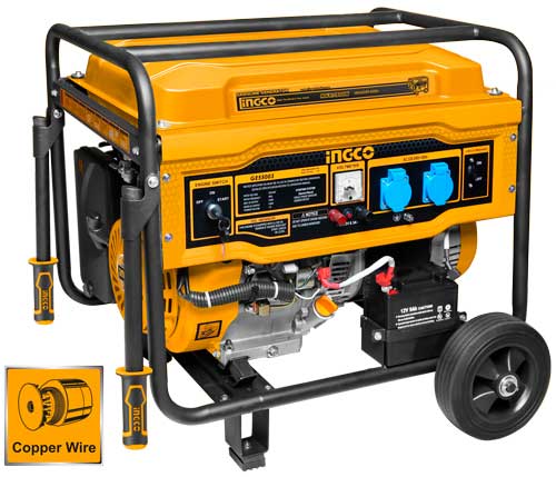 Groupe électrogène essence monophasé 5,5 kW - 7 kVA INGCO GE55003