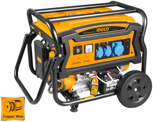 Groupe électrogène essence 6,5 kW - 8 kVA - 9 HP INGCO GE65006