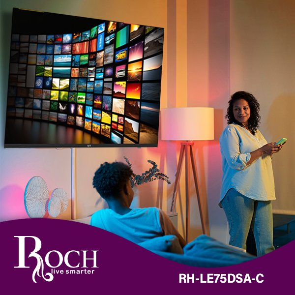 ROCH 75″ Smart TV + Android (RH-LE75DSA-C)