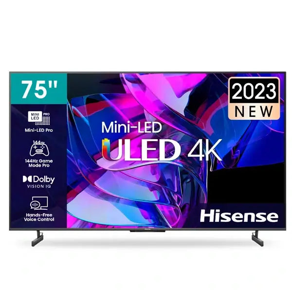 TV Hisense 85″ 4K Smart Mini LED Année 2023 Haut parleur 2*15 W+20 W HDMI Wifi BT USB H75U7K