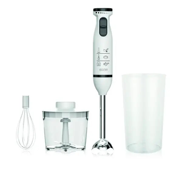Mixeur à main plongeant Nasco Puissance 600 W Lame en acier inoxydable Avec tasse de HB6079-CB4