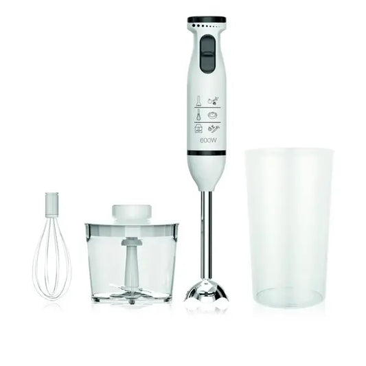 Mixeur à main plongeant Nasco Puissance 600 W Lame en acier inoxydable Avec tasse de HB6079-CB4