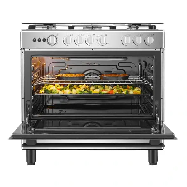 Gazinière 5 feux Hisense 41 W Allumage électrique Four Acier inoxydable HFG90335RX — vue 2