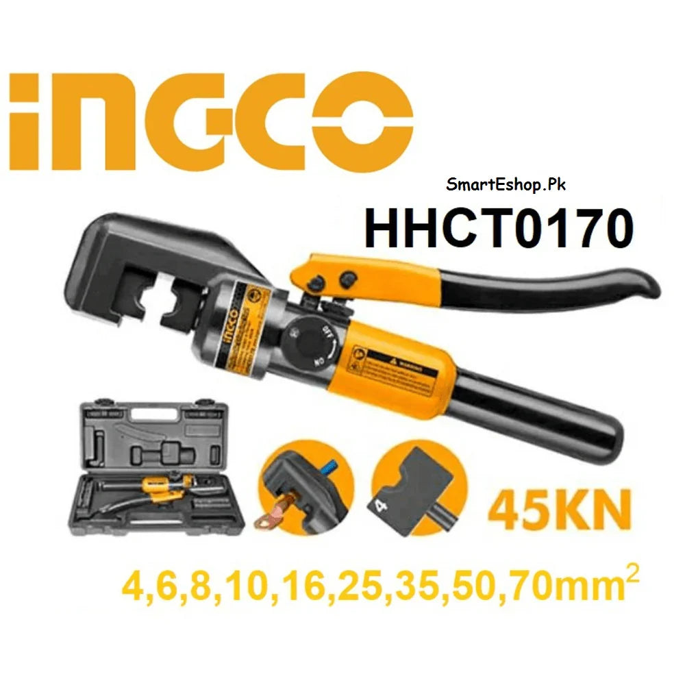 Pince à sertir hydraulique 310 mm / 4 - 70MM² INGCO HHCT0170
