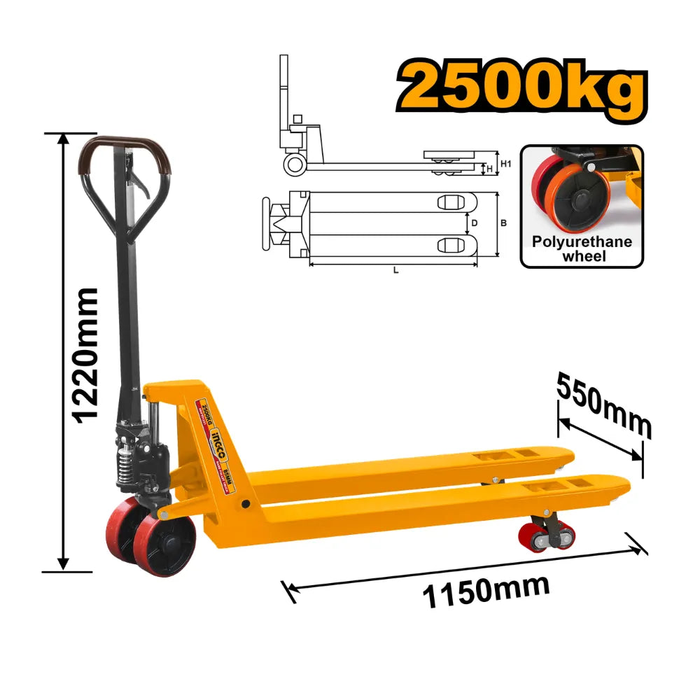 Transpalette manuel standard 2.5 INGCO HHPT01251