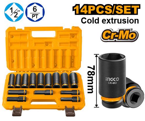 Coffret de douiile 14 pcs 1 / 2"DR INGCO HKISSD12143L