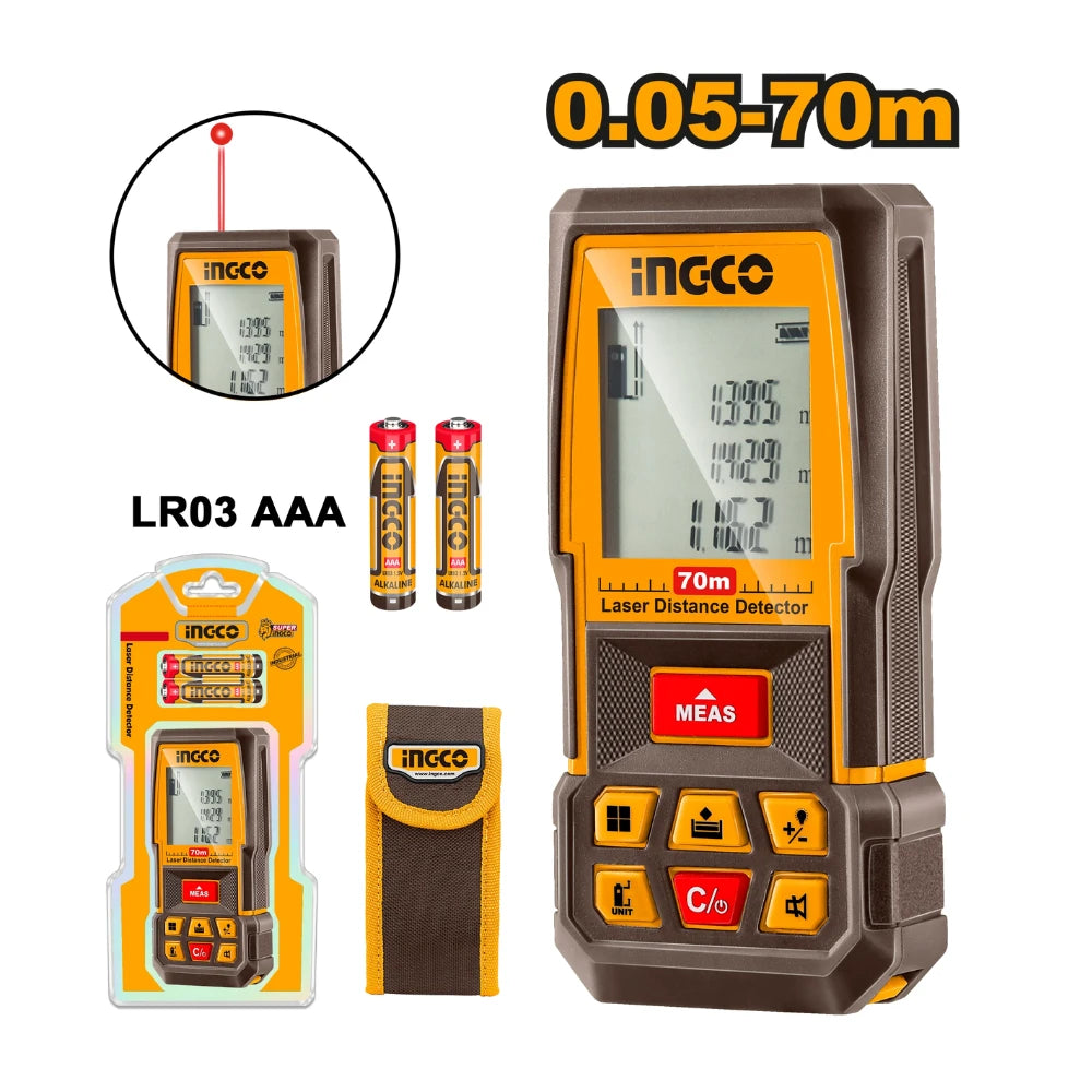 Télémètre laser 0,05 - 70 m INGCO HLDD0708