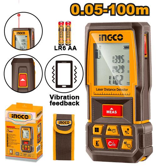 Télémètre laser 0.05 - 100 m / ±2,0 mm INGCO HLDD1008
