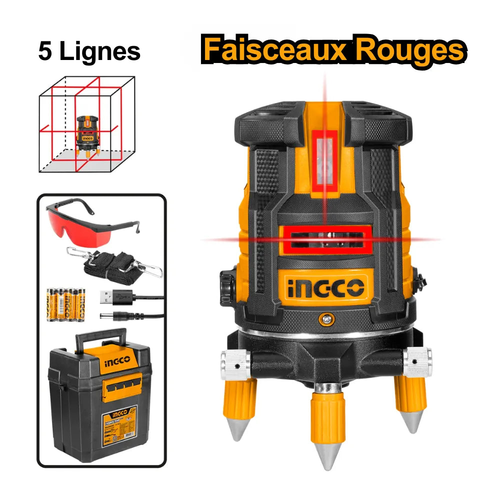 Niveau laser à nivellement automatique faisceaux INGCO HLL306505