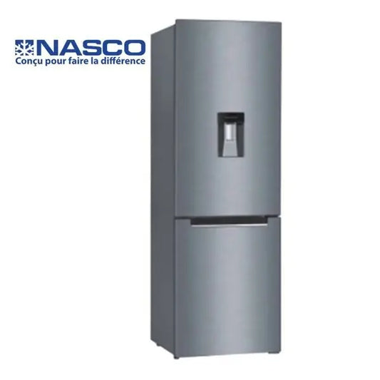 Réfrigérateur combiné avec distributeur d’eau Nasco 252 L 2 Tiroirs +1 casier HNASD2-35WD