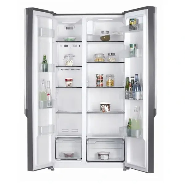 Réfrigérateur américain double portes Nasco 436 L Net Classe énergétique A++ R600A Pieds HNASF2-55S