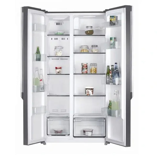 Réfrigérateur américain double portes Nasco 436 L Net Classe énergétique A++ R600A Pieds HNASF2-55S