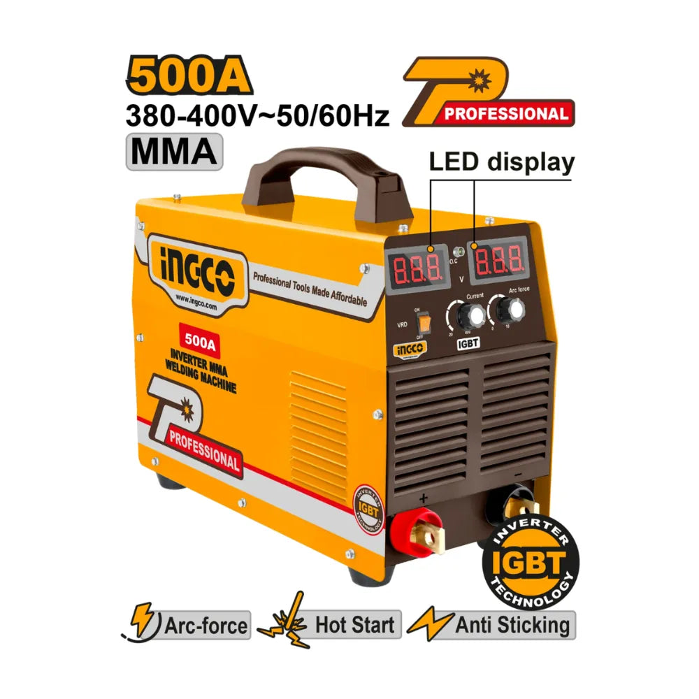Poste à souder mma inverter 500A INGCO INGMMA5008